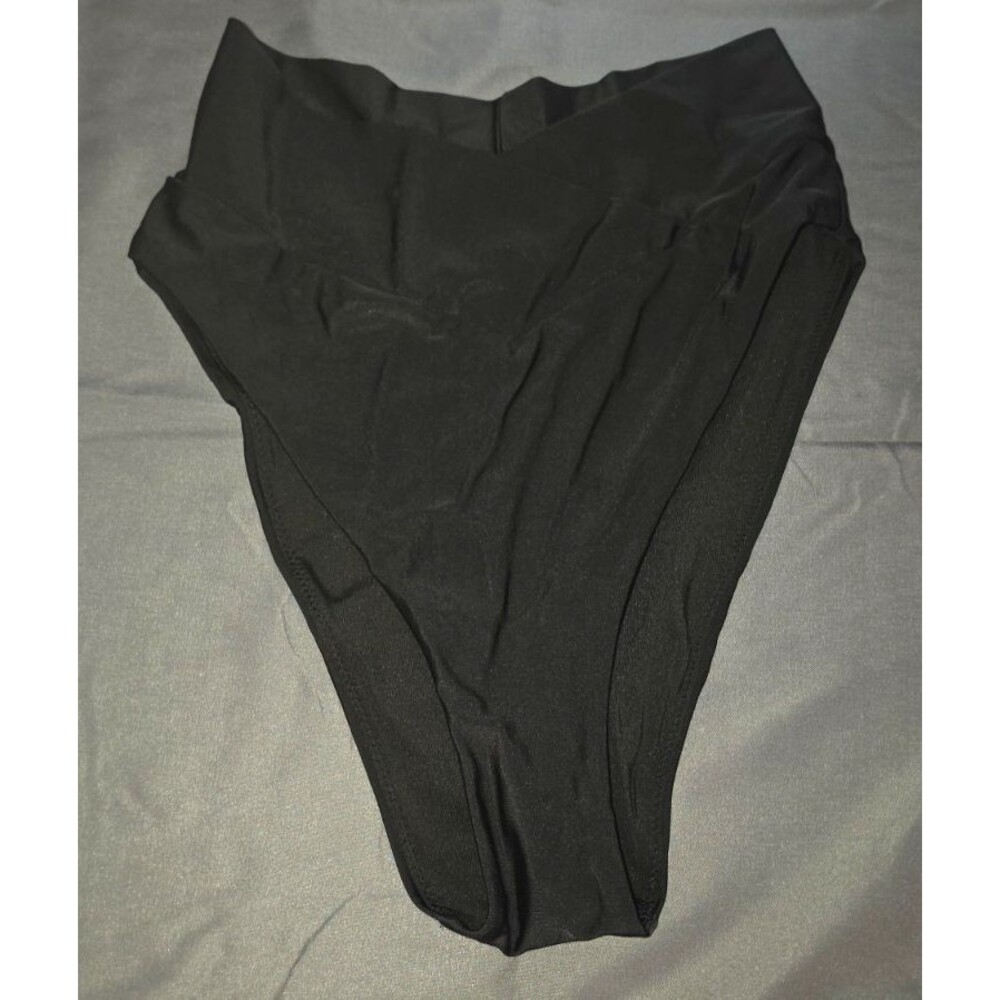 Aerie High Cut Cheeky Black Swim Bathing Suit Bottom Size Small S New $29.95